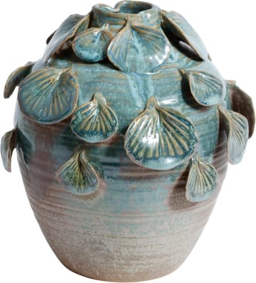 Vas Leaf Grön Keramik - 19 cm - Products - Inredning - Dekoration & inredningsdetaljer - Vas - Blomvas
