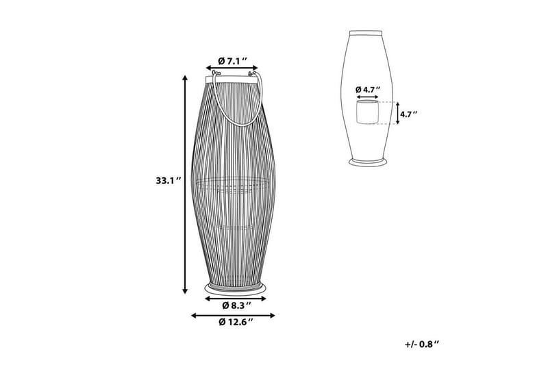 Tahiti Lykta 32 cm - Trä/Natur - Products - Inredning - Ljus & dofter - Ljusstakar & ljuslyktor