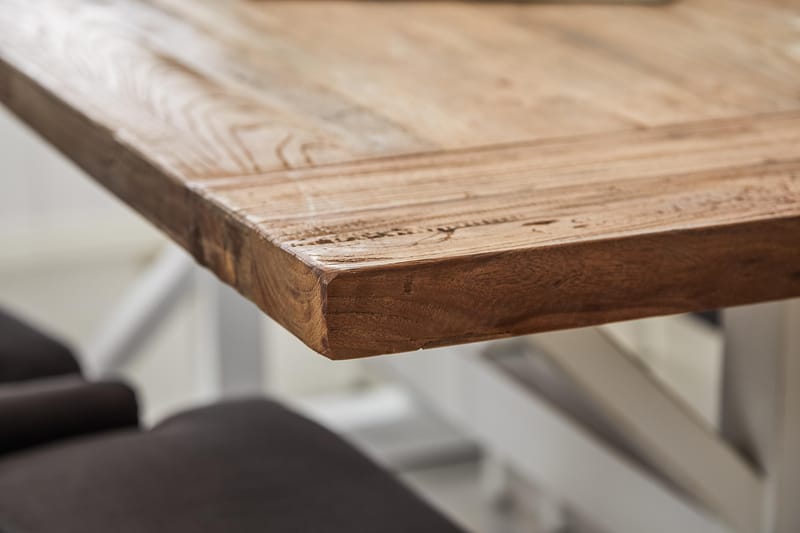 Lyon Förlängningsbar Matgrupp 200 cm med 6 Viktoria Stol - Natur/Vit/Grå - Products - Möbler - Bord & matgrupp - Matgrupp