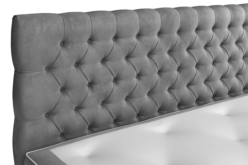 Celine Sängpaket 160x200cm - Grå/Sammet - Products - Möbler - Säng - Kontinentalsäng