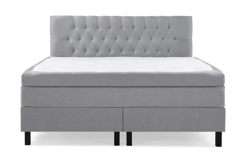 Lucky Komplett Sängpaket 160x200 Polyeter Diamant Sänggavel - Grå - Products - Möbler - Säng - Kontinentalsäng