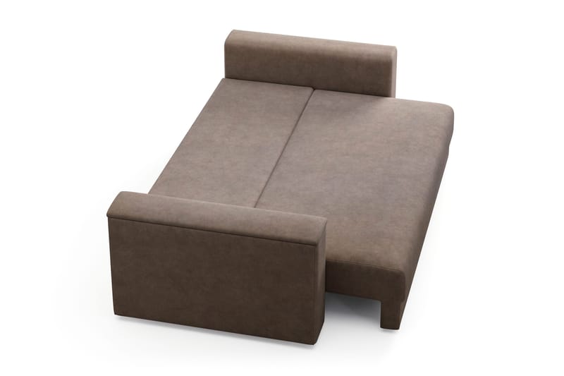Bergen Extra djup 3-sits Bäddsoffa med Bäddmadrass i Latex och Tvättbar klädsel - Brun - Products - Möbler - Soffa - Bäddsoffa - 3 sits bäddsoffa