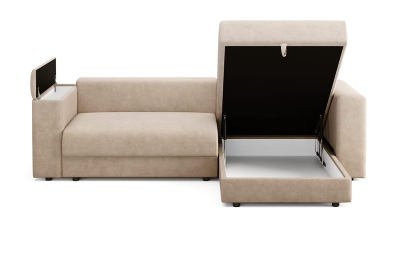 Bergen Extra djup 3-sits Bäddsoffa med Divan och Bäddmadrass i Latex och Tvättbar klädsel - Beige - Products - Möbler - Soffa - Bäddsoffa - Bäddsoffa divan