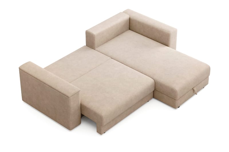 Bergen Extra djup 3-sits Bäddsoffa med Divan och Bäddmadrass i Latex och Tvättbar klädsel - Beige - Products - Möbler - Soffa - Bäddsoffa - Bäddsoffa divan