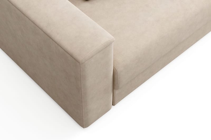 Bergen Extra djup 3-sits Bäddsoffa med Divan och Bäddmadrass i Latex och Tvättbar klädsel - Beige - Products - Möbler - Soffa - Bäddsoffa - Bäddsoffa divan