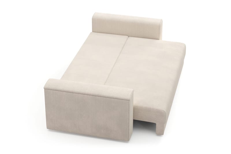 Bergen Extra djup Framåtbäddad 3-sits Bäddsoffa med Bäddmadrass i Polyesterskum och Tvättbar klädsel - Beige Manchester - Products - Möbler - Soffa - Bäddsoffa - 3 sits bäddsoffa