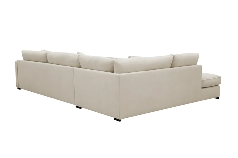 Rossita Lyx 4-sits Vänstervänd L-formad Extra Djup Schäslongsoffa i Tyg - Beige Tyg - Products - Möbler - Soffa - Divansoffa & schäslongsoffa - 4 sits soffa med divan