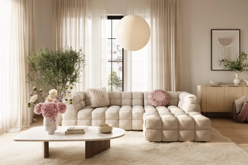 XS23-003 corner sofa OTE Belfast. Andrarum Beige Left-faced VALUE_MISSING_5 - Beige - Products - Möbler - Soffa - Divansoffa & schäslongsoffa - 4 sits soffa med divan