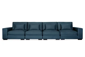 Dubai 4-sits soffa sammet Extra Djup, Blå