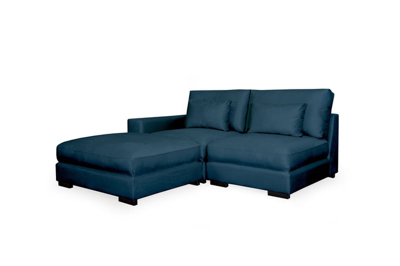 Dubai Divansoffa Vänster Sammet Extra Djup - Blå - Products - Möbler - Soffa - Modulsoffa - Komplett modulsoffa