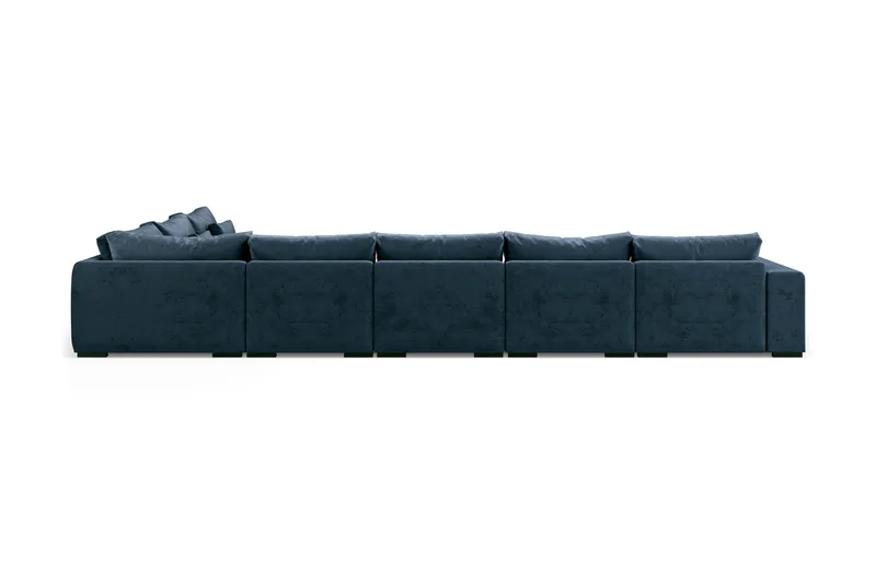 Dubai U-modulsoffa Large med Divan Vänster Sammet Extra Djup - Blå - Products - Möbler - Soffa - Modulsoffa - Komplett modulsoffa