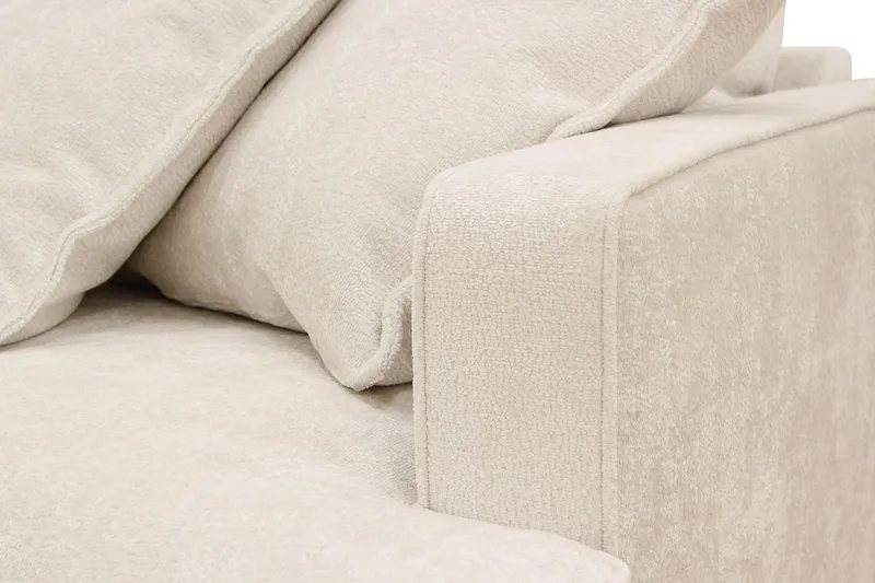 Rossita Lyx 5-sits Vänstervänd U-formad Extra djup Soffa med Divan och Schäslong i Chenille - Beige - Products - Möbler - Soffa - U-soffa
