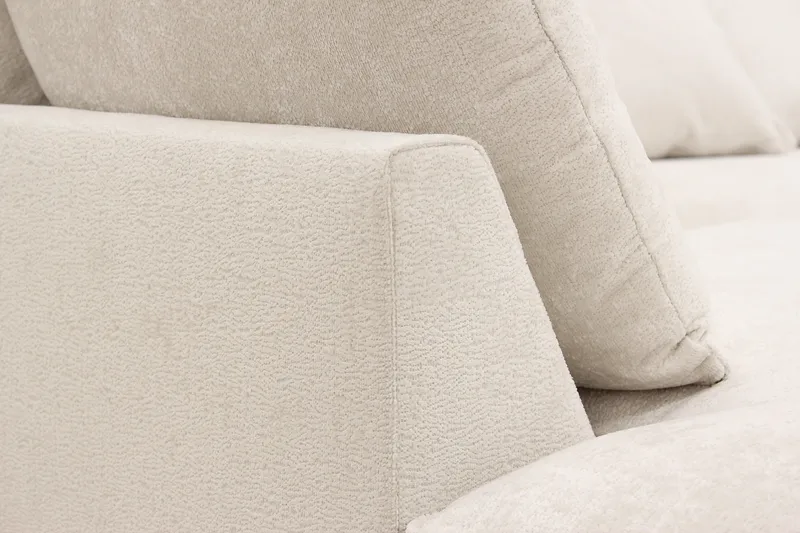 Rossita Lyx 5-sits Vänstervänd U-formad Extra djup Soffa med Divan och Schäslong i Chenille - Beige - Products - Möbler - Soffa - U-soffa