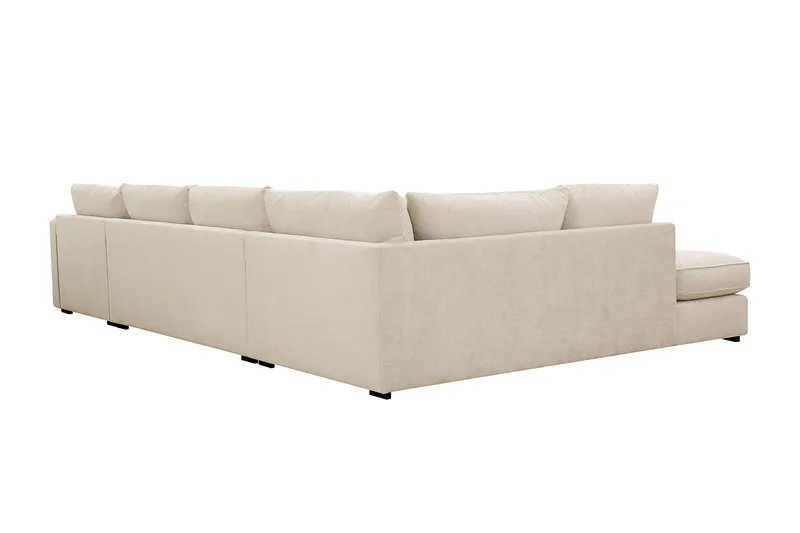 Rossita Lyx 5-sits Vänstervänd U-formad Extra djup Soffa med Divan och Schäslong i Chenille - Beige - Products - Möbler - Soffa - U-soffa