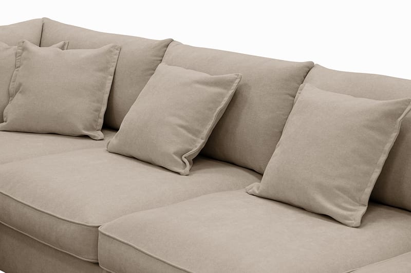 Rossita Lyx 5-sits Vänstervänd U-formad Extra djup Soffa med Divan och Schäslong i Tyg - Brun - Products - Möbler - Soffa - U-soffa