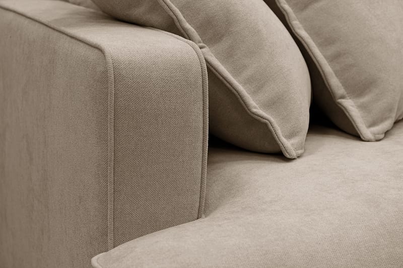 Rossita Lyx 6-sits Högervänd U-formad Extra djup Soffa med Divan och Schäslong i Tyg - Brun - Products - Möbler - Soffa - U-soffa