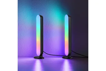 Game LED Bordslampa 2-pack svart RGB - Svart - Products - Belysning - Lampor & belysning inomhus - Sovrumslampa - Sänglampa - Sängbordslampa