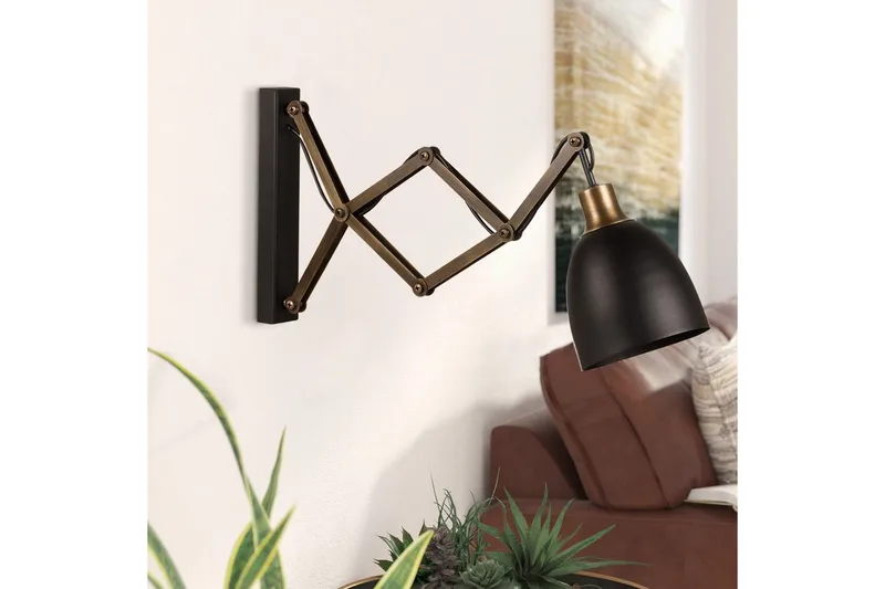 Vägglampa Sugana Lyra Svart / Vintage - Beige/Svart - Products - Belysning - Lampor & belysning inomhus - Sovrumslampa - Sänglampa - Sänglampa vägg