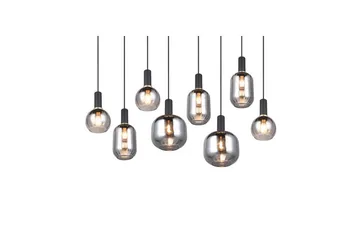 Pendel TRIO Diva 8-del, Mattsvart/kromad - 8-del, Mattsvart/kromad - Products - Belysning - Lampor & belysning inomhus - Taklampa & takbelysning - Kökslampa & taklampa kök