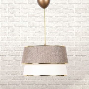 Taklampa Retro med Gulddetaljer - Beige/cream - Products - Belysning - Lampor & belysning inomhus - Taklampa & takbelysning - Pendellampa & hänglampa