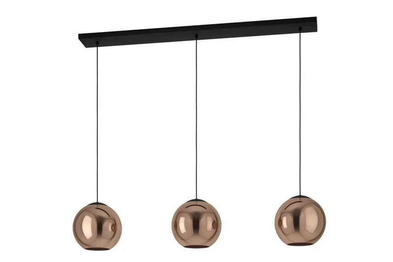 Takpendel Eglo Cordoba Svart/Koppar med 3 Lampor