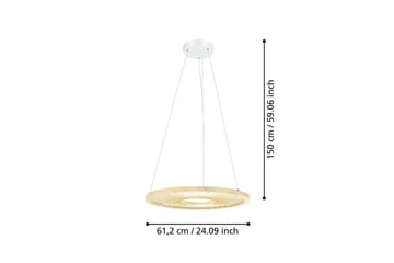 Takpendel Eglo Dehesa Rondell Vit/Natur - Products - Belysning - Lampor & belysning inomhus - Taklampa & takbelysning - Pendellampa & hänglampa