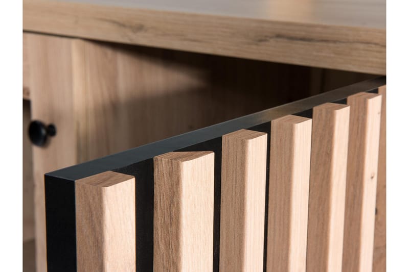 Aldbrough Garderob med Spegel 150x213 cm - Brun/Svart - Products - Förvaring - Garderober & garderobssystem