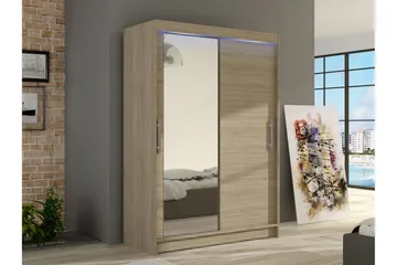 Estella Garderob med Spegel 120x200 cm - Beige - Products - Förvaring - Garderober & garderobssystem