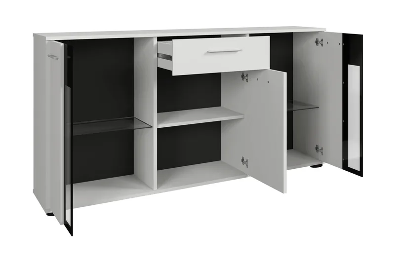 Bunta Skänk 141x41 cm - Svart/Vit - Products - Förvaring - Förvaringsmöbler - Sideboard & skänk