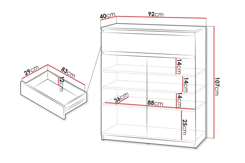 Simply Byrå 92 cm - Vit - Products - Förvaring - Förvaringsmöbler - Byrå - Hallbyrå