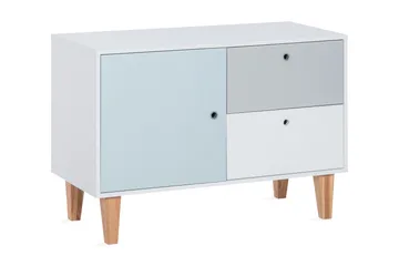 Concept Byrå Vit/Blå/Natur - VOX - Products - Förvaring - Förvaringsmöbler - Byrå