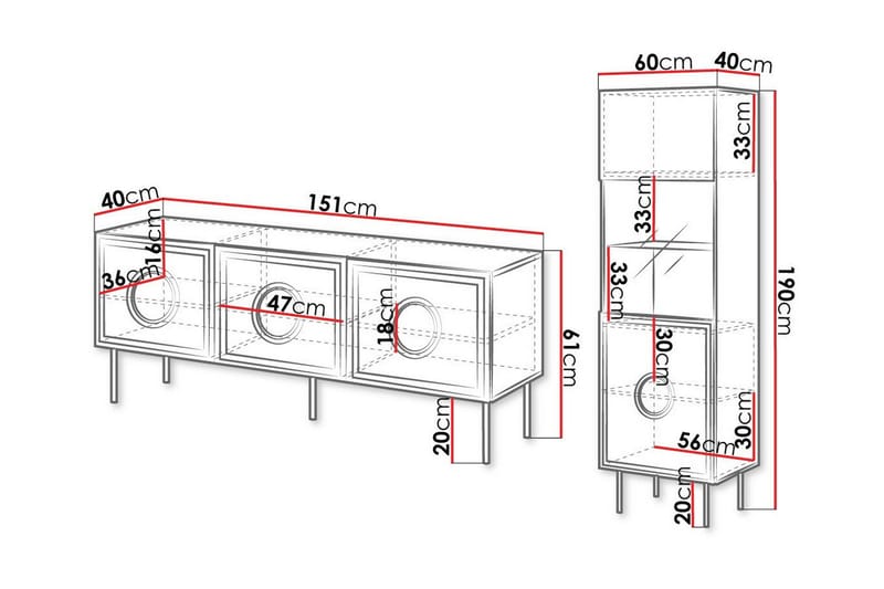 Juniskär Möbelset För Vardagsrum - Svart - Products - Förvaring - Förvaringsmöbler - Möbelset för vardagsrum
