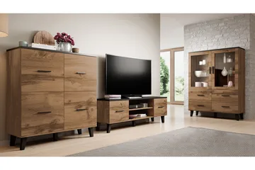 Kardos Vardagsrumsset - Natur/Svart - Products - Förvaring - Förvaringsmöbler - Möbelset för vardagsrum