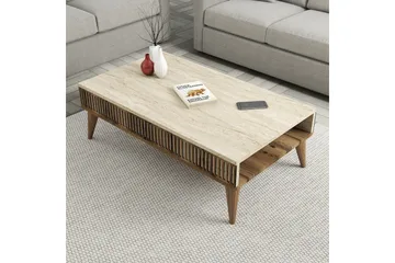 Lissione Möbelset För Vardagsrum - Valnöt/Beige - Products - Förvaring - Förvaringsmöbler - Möbelset för vardagsrum