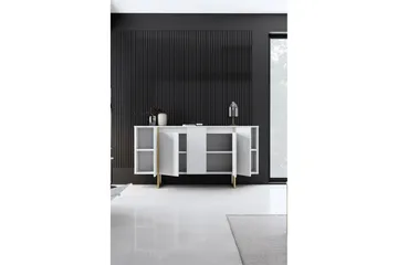 Luxe Konsollbord 160 cm - Vit/Guld - Products - Förvaring - Förvaringsmöbler - Sideboard & skänk