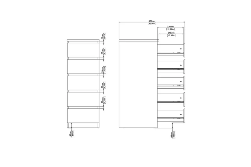 Salomns Byrå 111,3 cm - Svart - Products - Förvaring - Förvaringsmöbler - Byrå