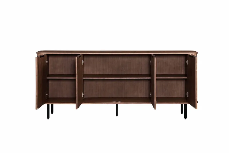 Kopparbo Sideboard med Förvaring Ribbad - Mörkbrunt / Valnöt / Trä - Products - Förvaring - Förvaringsmöbler - Sideboard & skänk