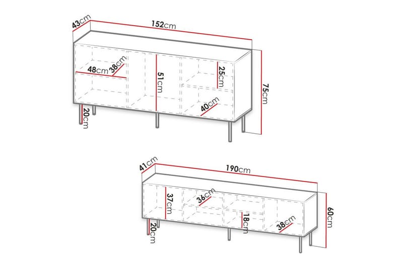 Strontian Möbelset För Vardagsrum Scandinavian Choice Black - Products - Förvaring - Förvaringsmöbler - Möbelset för vardagsrum