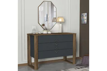 Tera Home Byrå + Spegel - Valnöt/Mörkgrå - Products - Förvaring - Förvaringsmöbler - Byrå