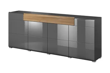 Toreno Sideboard 39x208 cm - Antracit/Natur - Products - Förvaring - Förvaringsmöbler - Sideboard & skänk