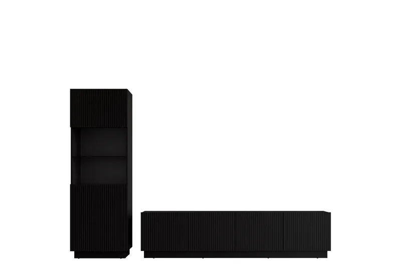 Torvalen Möbelset För Vardagsrum, Svart