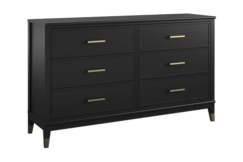 Westerleigh Byrå 144x41 cm Svart/Guld, CosmoLiving