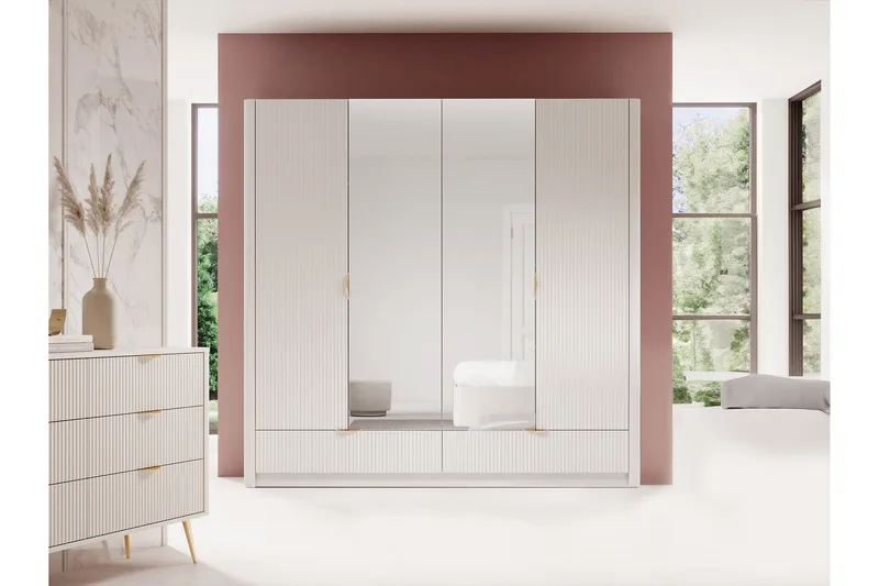 Forba Garderob med Spegel 213x209 cm - Vit - Products - Förvaring - Garderober & garderobssystem