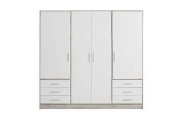 Ashgate Garderob 207 cm - Brun/Vit - Products - Förvaring - Garderober & garderobssystem - Garderobsskåp