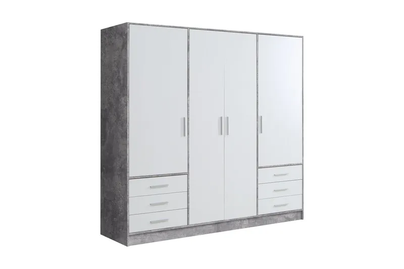 Ashgate Garderob 207 cm - Grå/Vit - Products - Förvaring - Garderober & garderobssystem - Garderobsskåp