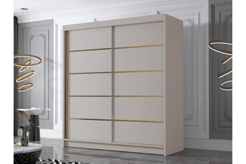 Chavez Garderob 180x215 cm - Beige - Products - Förvaring - Garderober & garderobssystem - Garderobsskåp