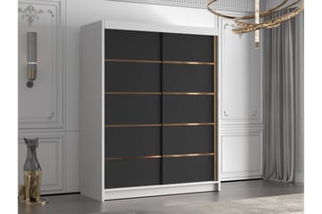 Emet Garderob 150x200 cm - Svart/Vit - Products - Förvaring - Garderober & garderobssystem - Garderobsskåp