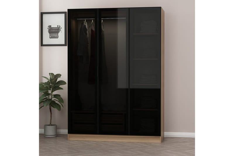 Fruitland Garderob 135 cm - Brun - Products - Förvaring - Garderober & garderobssystem - Garderobsskåp