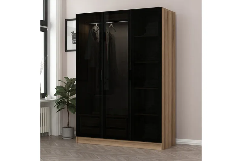 Fruitland Garderob 135 cm - Brun - Products - Förvaring - Garderober & garderobssystem - Garderobsskåp