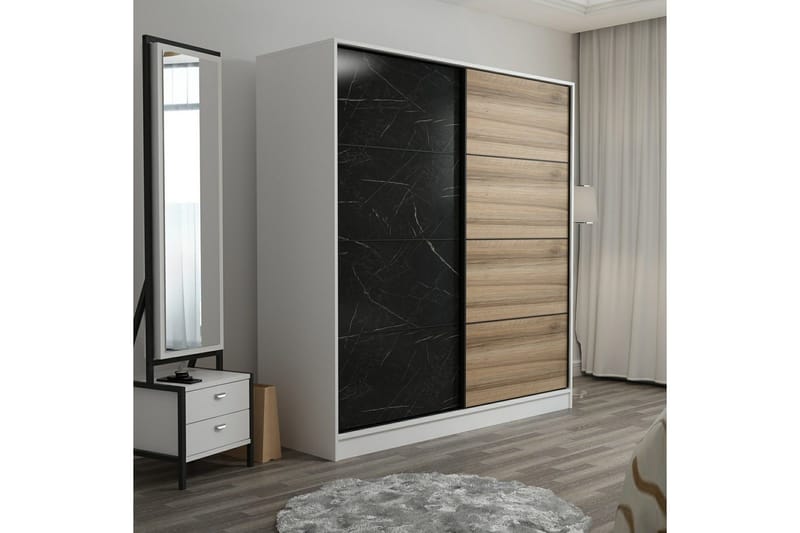 Fruitland Garderob 180 cm - Svart/Brun - Products - Förvaring - Garderober & garderobssystem - Garderobsskåp